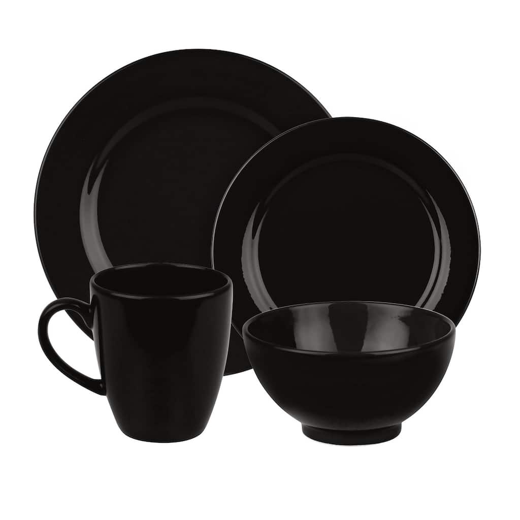 Waechtersbach Fun Factory Black 16-piece Dinnerware Set