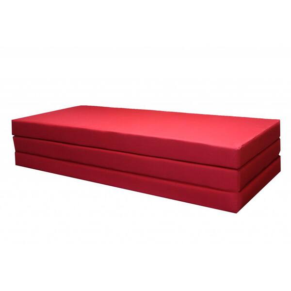 Red Queen Size Foam TriFold Camping / Exercise Mat Bed Bath & Beyond