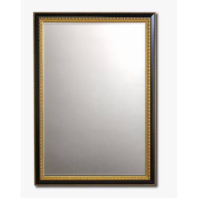 Gilded Ebony Framed Beveled Wall Mirror