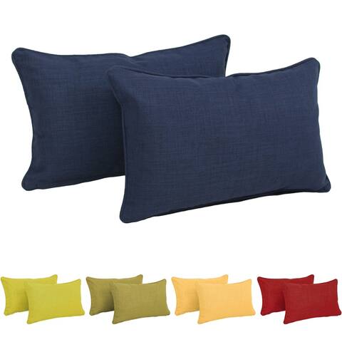 Blazing Needles Indoor/Outdoor Lumbar Support Pillow (Set of 2)