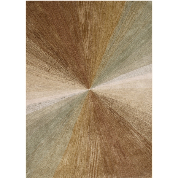 Alliyah Handmade Brown New Zealand Blend Wool Rug - 9' x 12'