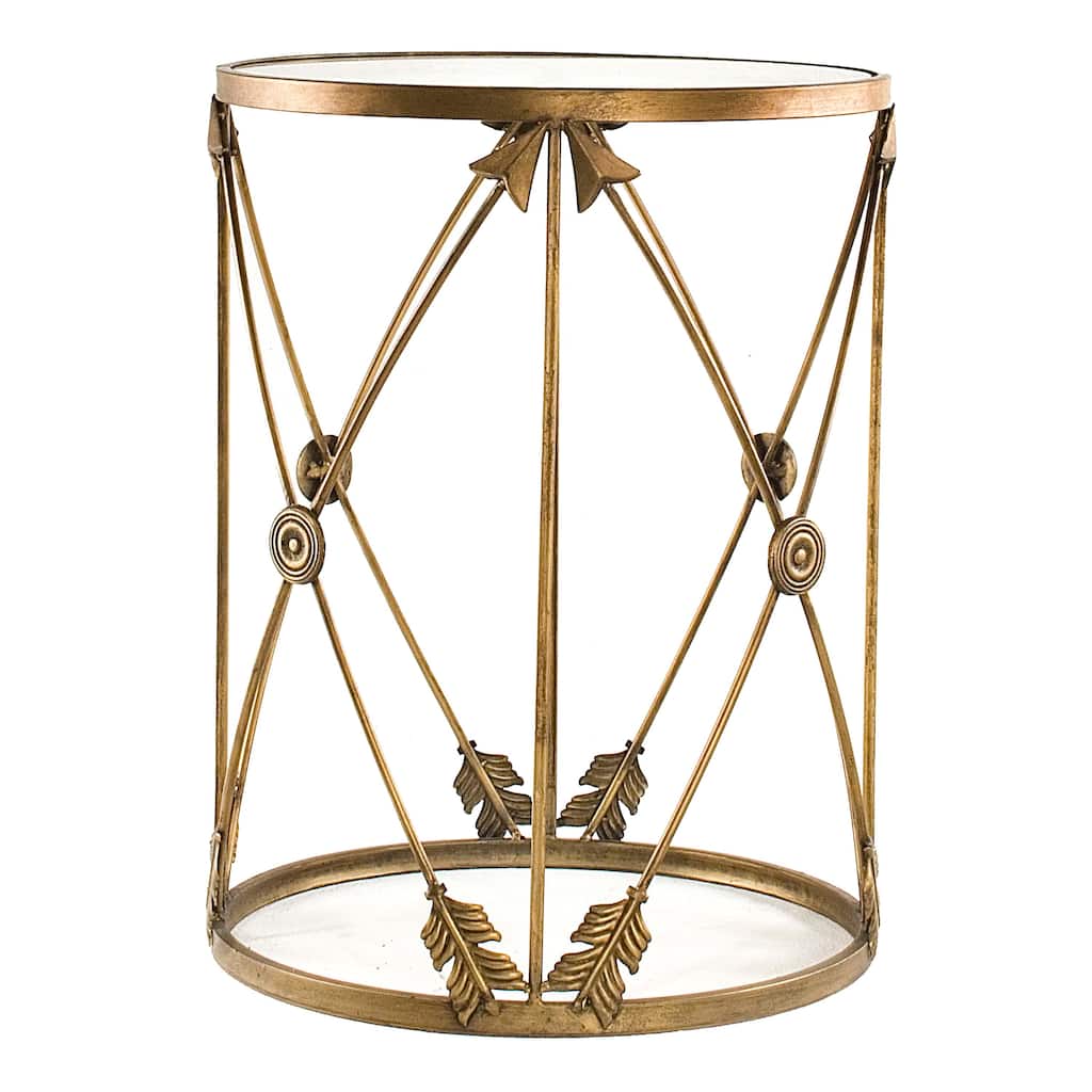 FirsTime & Co. 'Arrows' Large Metal Barrel End Table