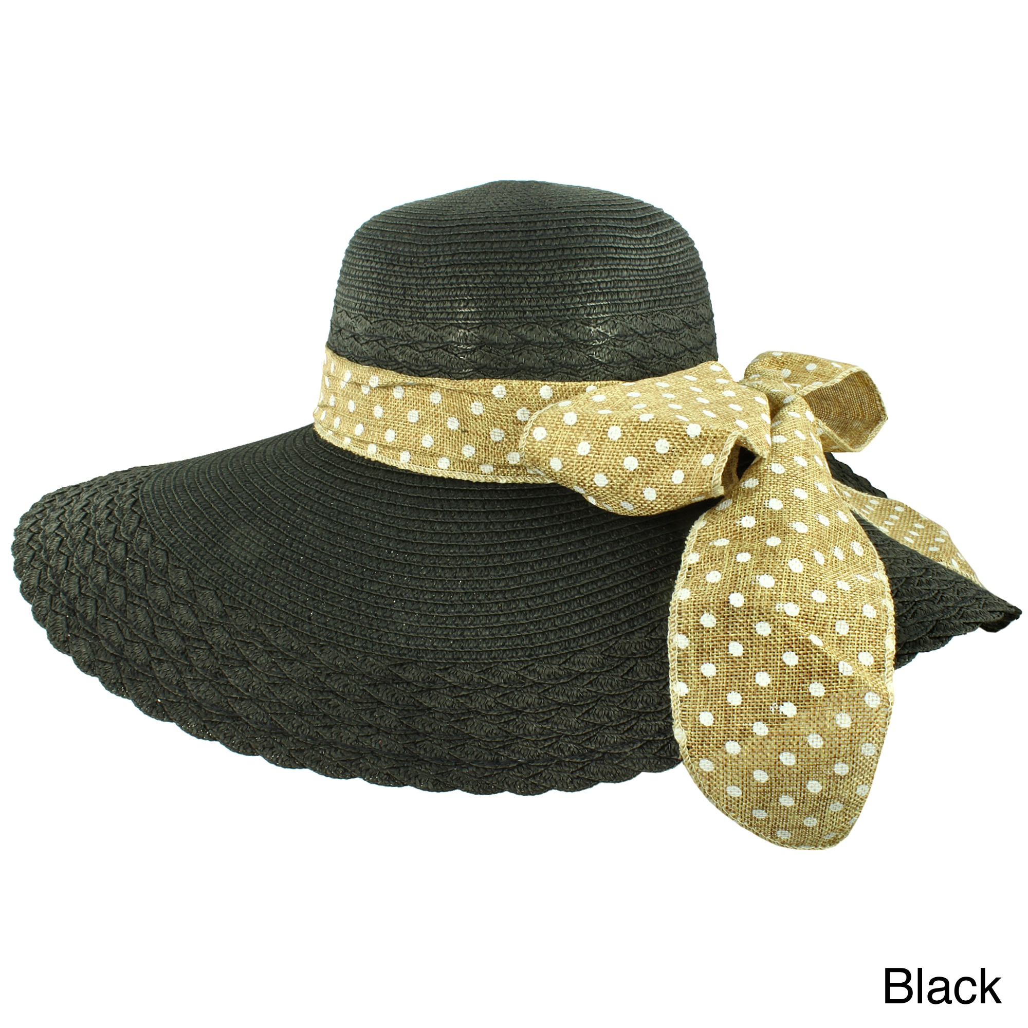 Faddism Faddism Womens Vintage Bow Floppy Hat Black Size One Size Fits Most