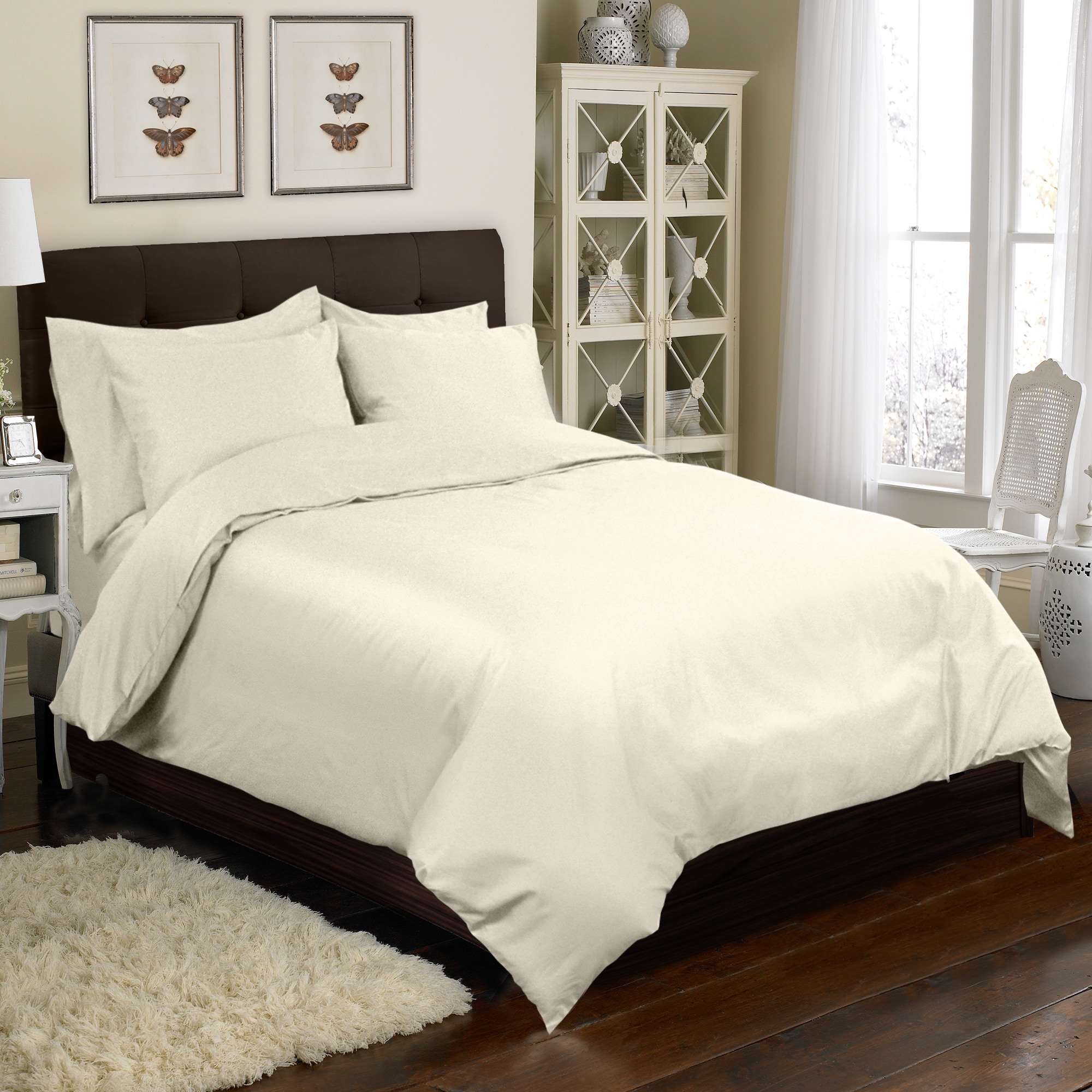 Grand Luxe 100 percent Egyptian Cotton Sateen 1200 Thread Count 6 piece Duvet Cover Set