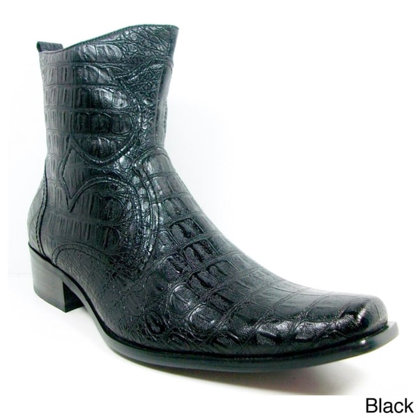 Ferro Aldo Men's Crocodile Textured Cowboy Boots - Free Shipping Today ...