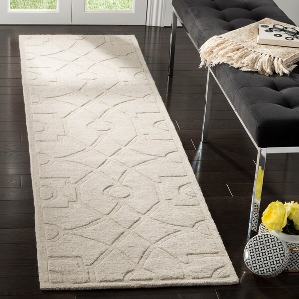 Shop Martha Stewart by Safavieh Fretwork Gravel Wool Rug 2'3" x 8