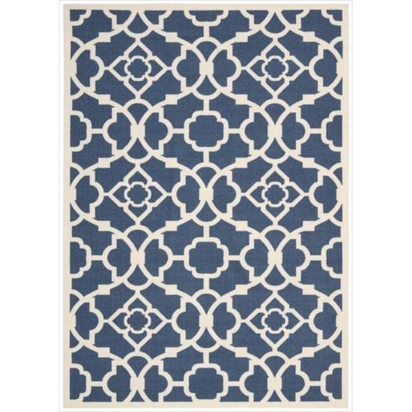 Waverly Sun N' Shade Lovely Lattice Lapis Area Rug by Nourison (7'9 x 10'10)