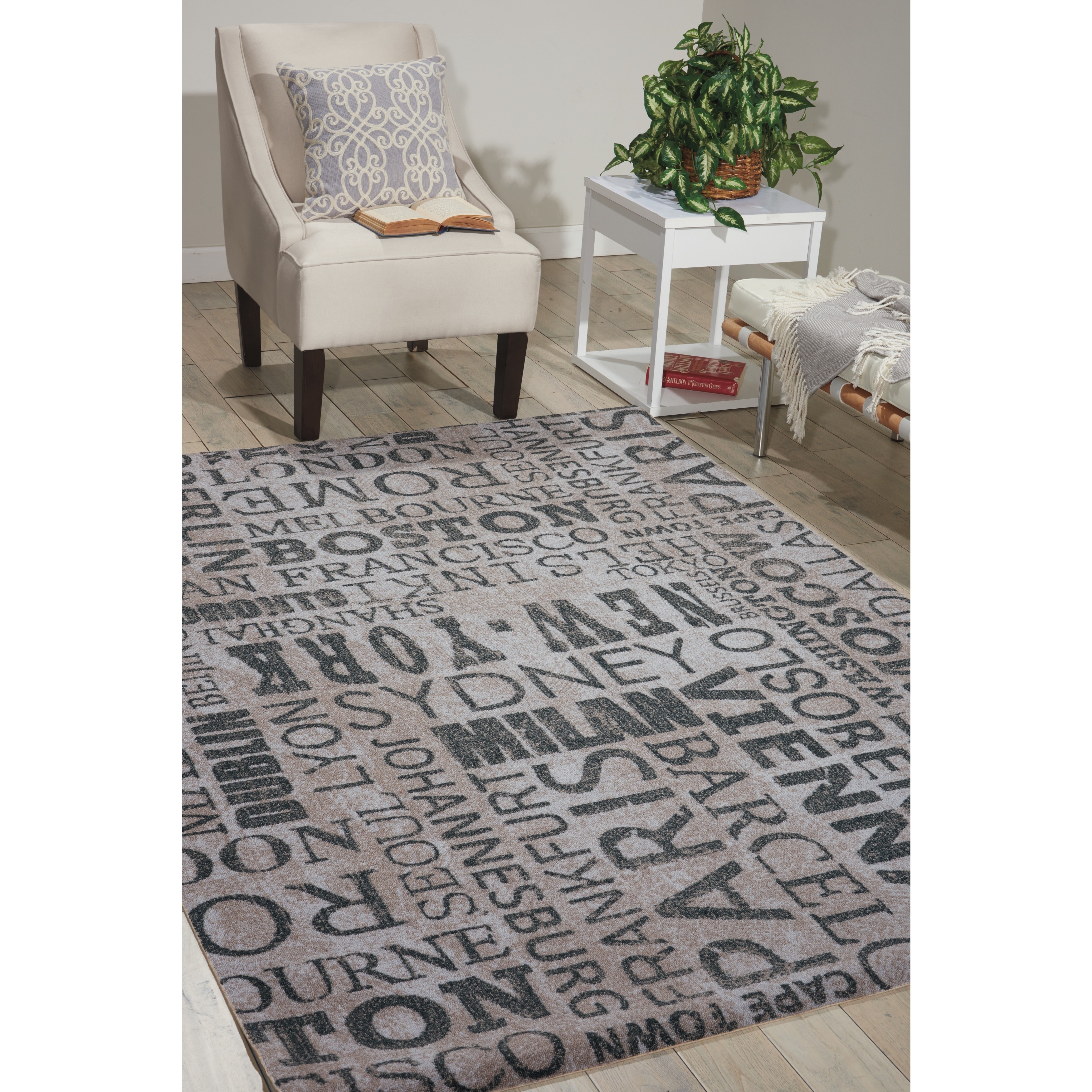 Waverly Sun & Shade Graphite Rug (53 x 75) Today $108.99 Sale $98