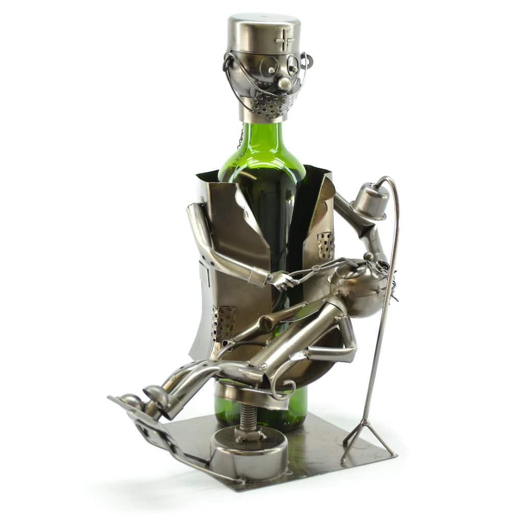 Wine Caddy Dentist Wine Bottle Holder - Silver