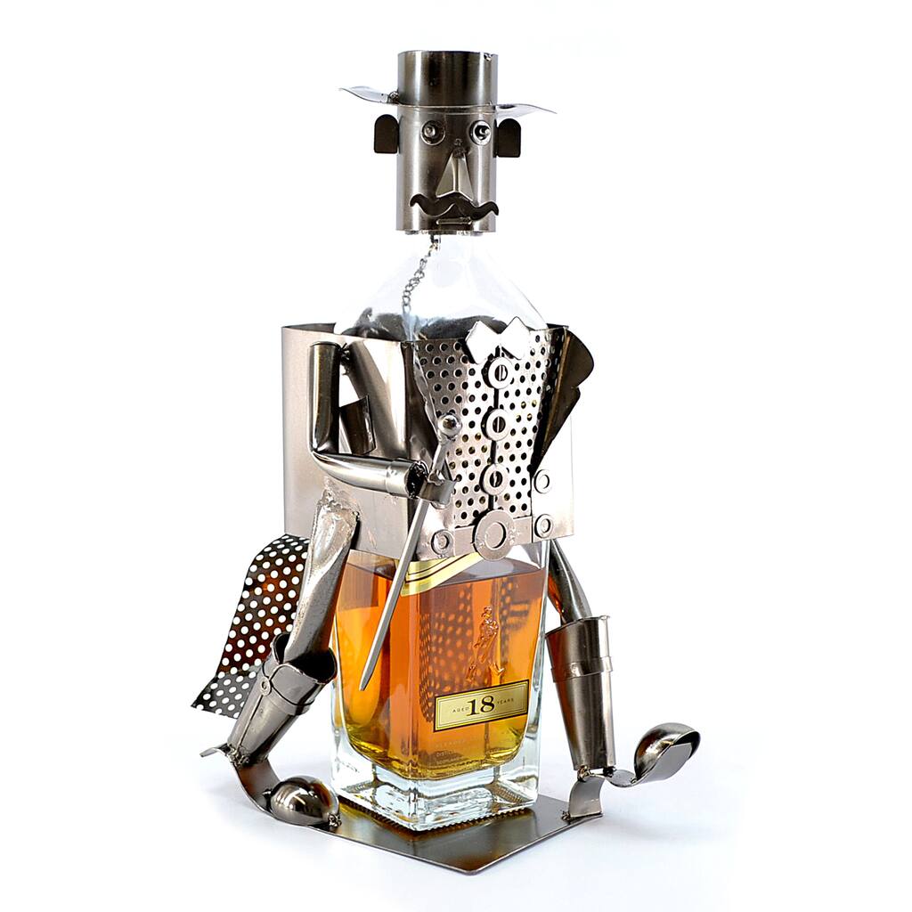 Wine Caddy Gentleman Wine/Whiskey Bottle Holder