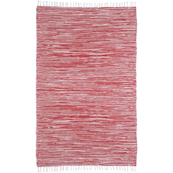 Red Reversible Chenille Flat Weave Rug - 8' x 10'