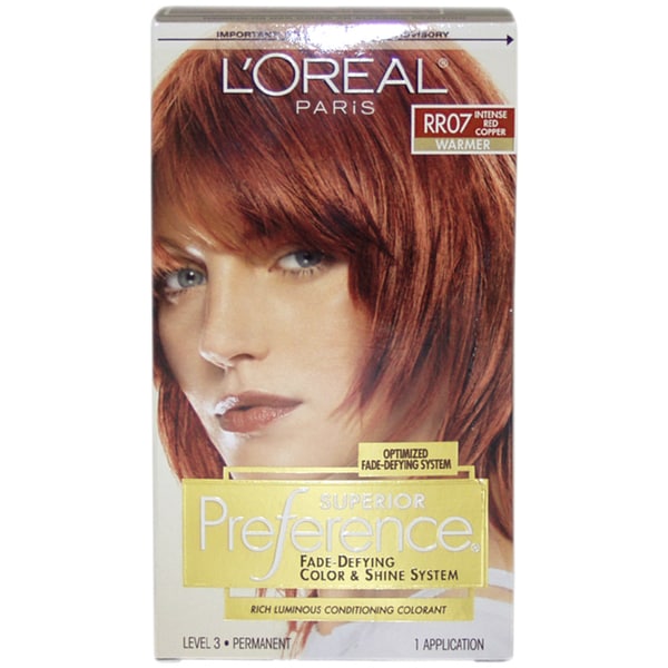 Loreal Superior Preference Fade Defying Intense Red Copper Rr07 Warmer Hair Color