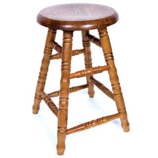 Oak Counter Height 23 28 In Bar Stools Online At Solid Medium Oak 24 Inch Backless Saddle Swivel Barstool