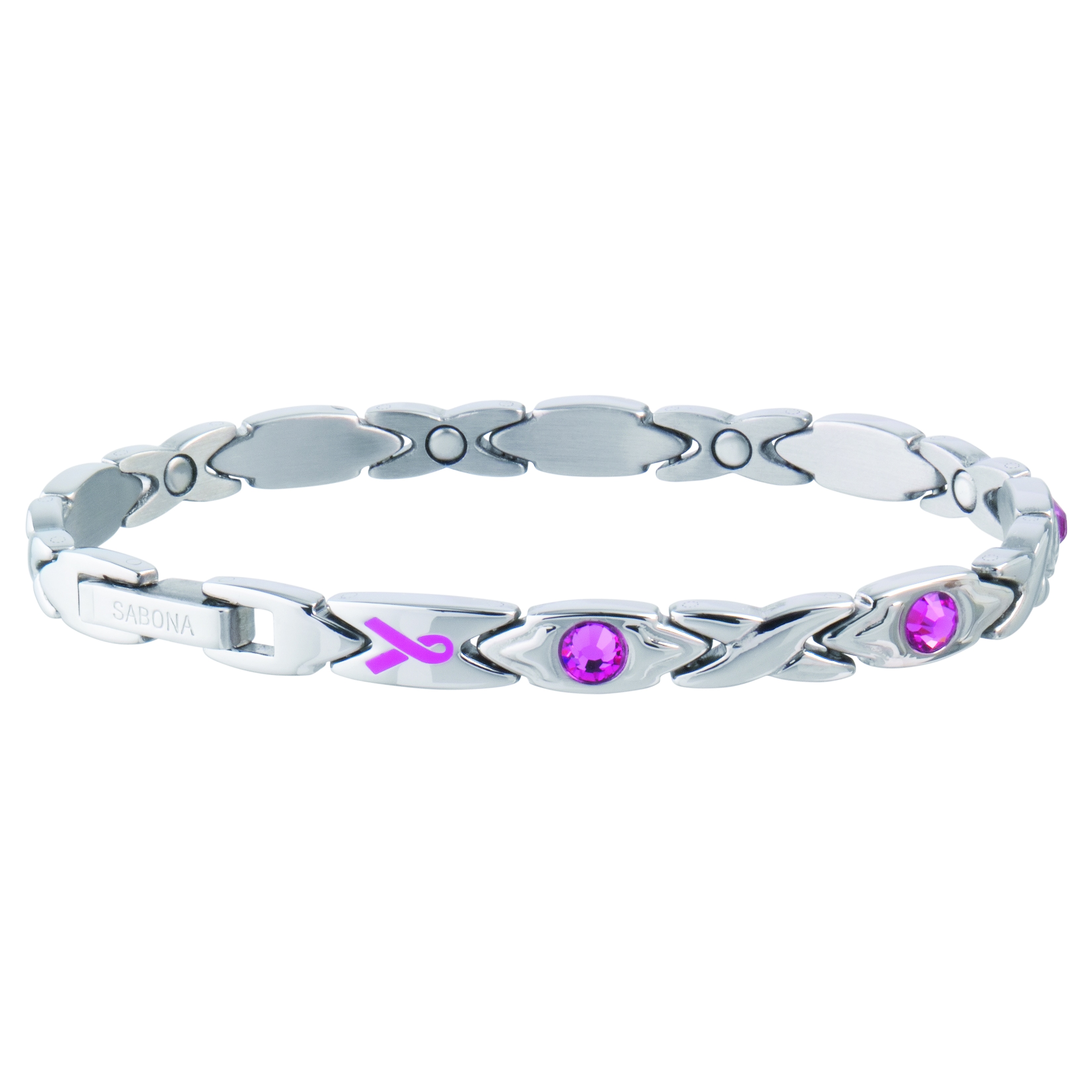 Sabona Courageous Pink Ribbon Magnetic Bracelet