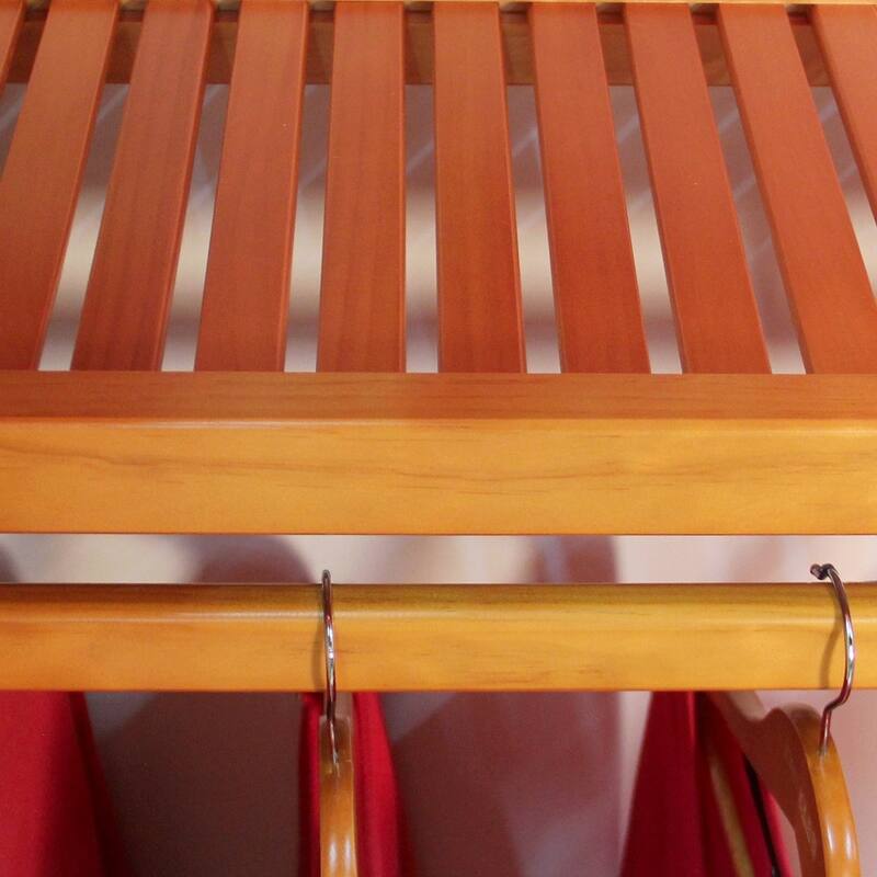 John Louis Home Solid Wood Honey Maple Simplicity Organizer