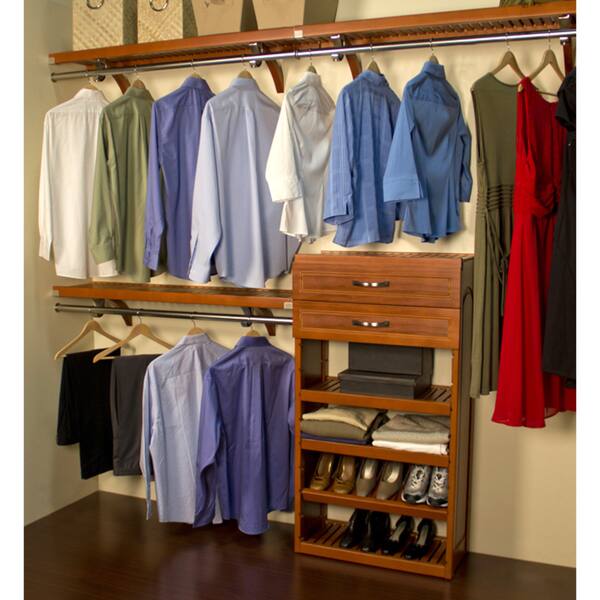 Shop John Louis Home Woodcrest 16 Inch Caramel Closet System