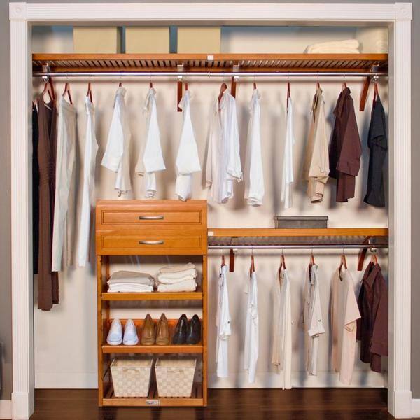 Shop John Louis Home Woodcrest 16 Inch Caramel Closet System