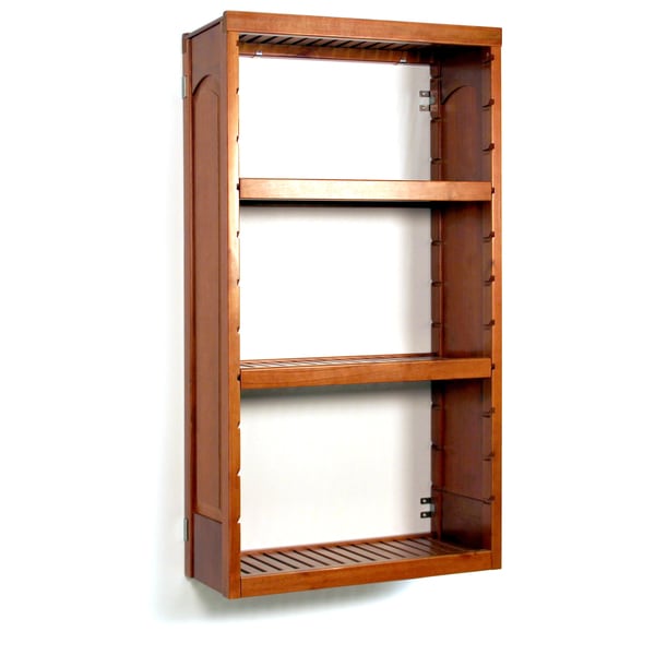 John Louis Woodcrest Caramel Finish 12 inch Deep Stand Alone Tower Kit John Louis Closet Storage