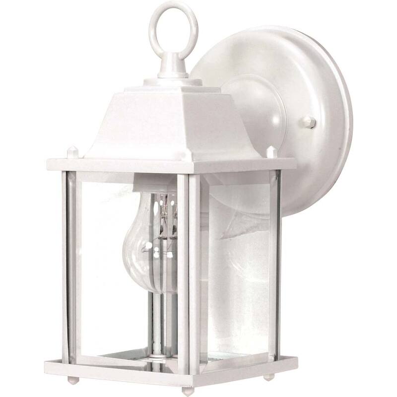 Nuvo 1-light White Cube Wall Lantern