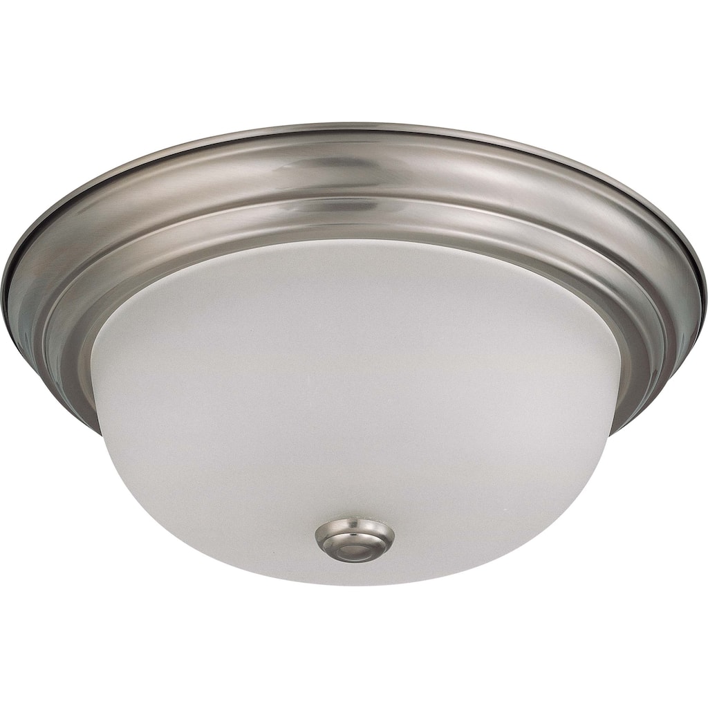 Nuvo Interior Home 2-light Brushed Nickel Flush Mount Fixture