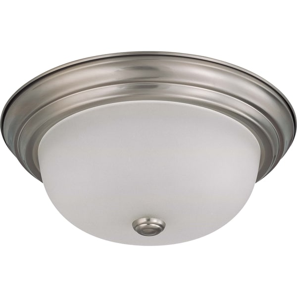 Shop Nuvo Interior Home 2-light Brushed Nickel Flush Mount ...