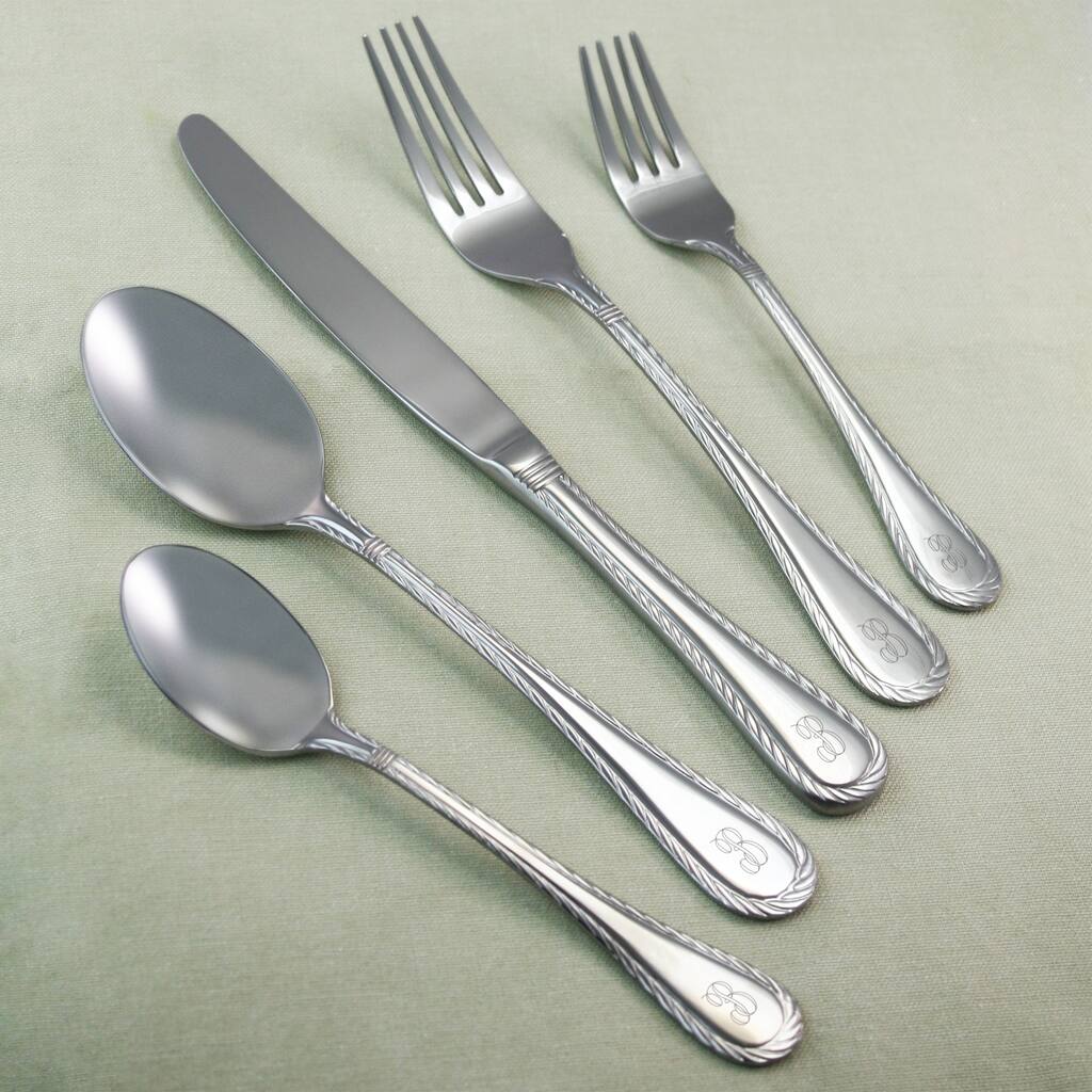 Gretna Personalized 45-piece Stainless Steel Flatware Set