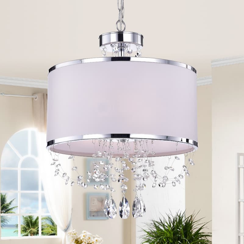Hera Shaded Crystal 4-light Chandelier