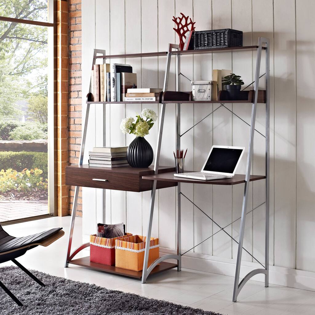 Ameriwood Home Ladder Desk with Tower Bookcase