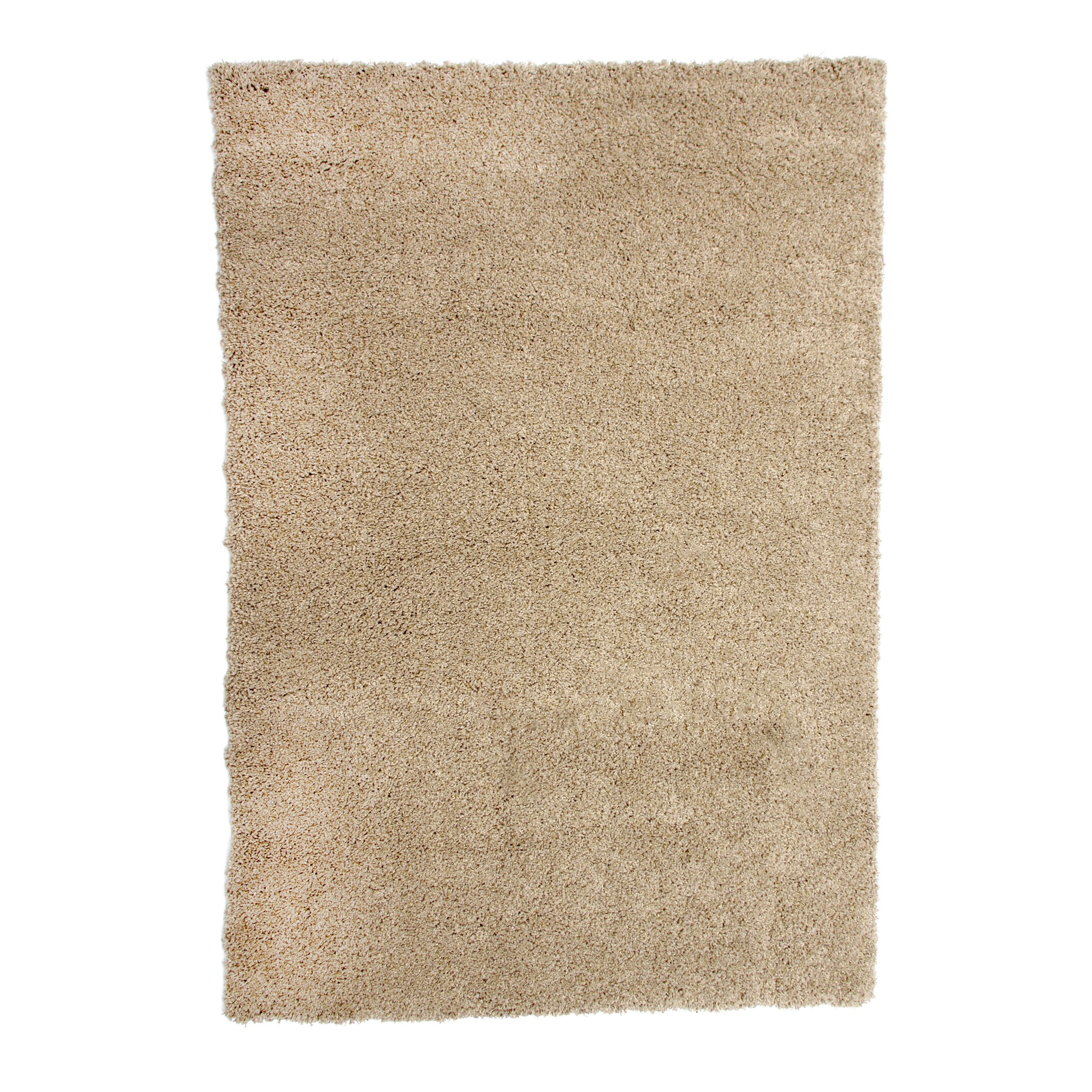 Shag Area Rug Beige - 5'3 x 7'3