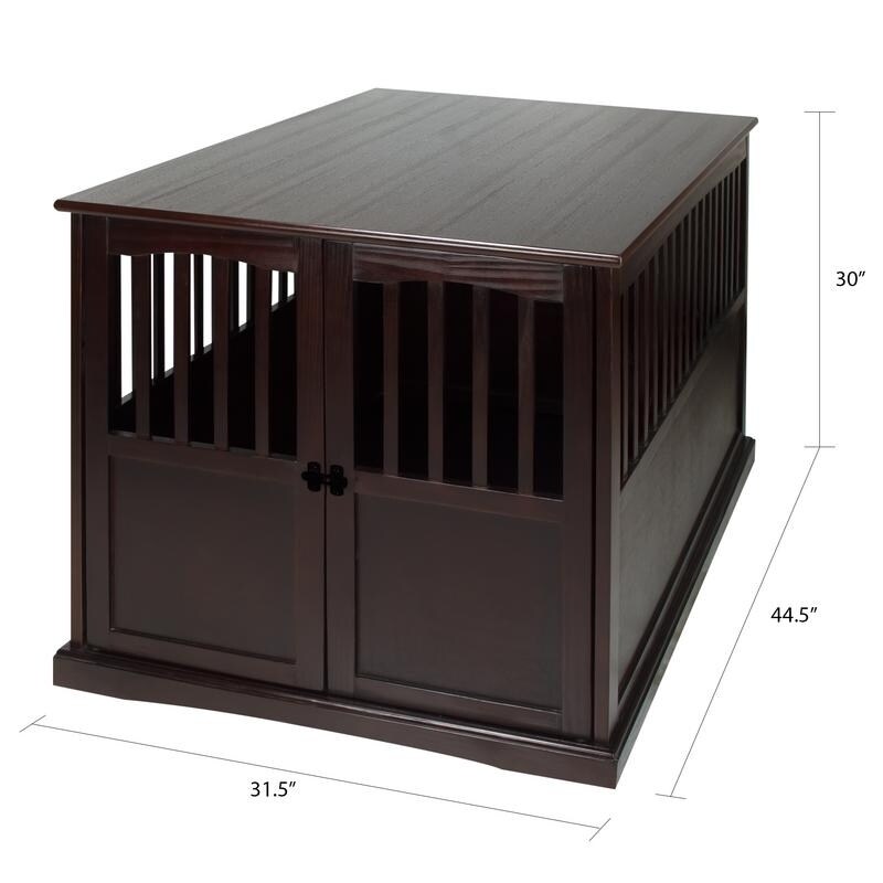 Wooden Pet Crate End Table With Lockable Door