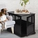 preview thumbnail 12 of 57, Wooden Pet Crate End Table with Lockable Door 24"W x 36.5"D x 29.25"H - Black