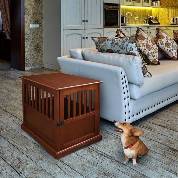 Shop Wooden Pet Crate End Table With Lockable Door Free Shipping