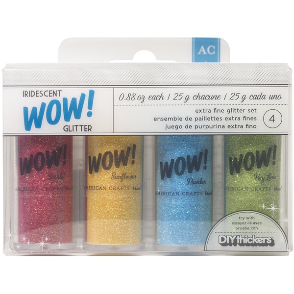 Wow Extra Fine Glitter 4pk Iridescent American Crafts Glitter