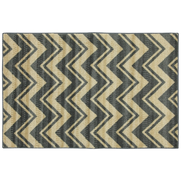 Blue Chevron Anti Fatigue Rug (26 x 39)  ™ Shopping