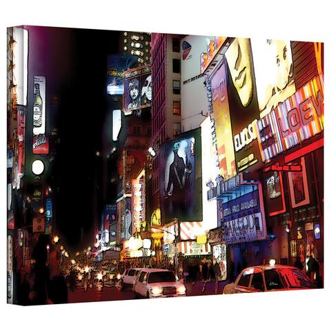 Linda Parker 'NYC Bright Lights Broadway' Gallery-Wrapped Canvas - Multicolor