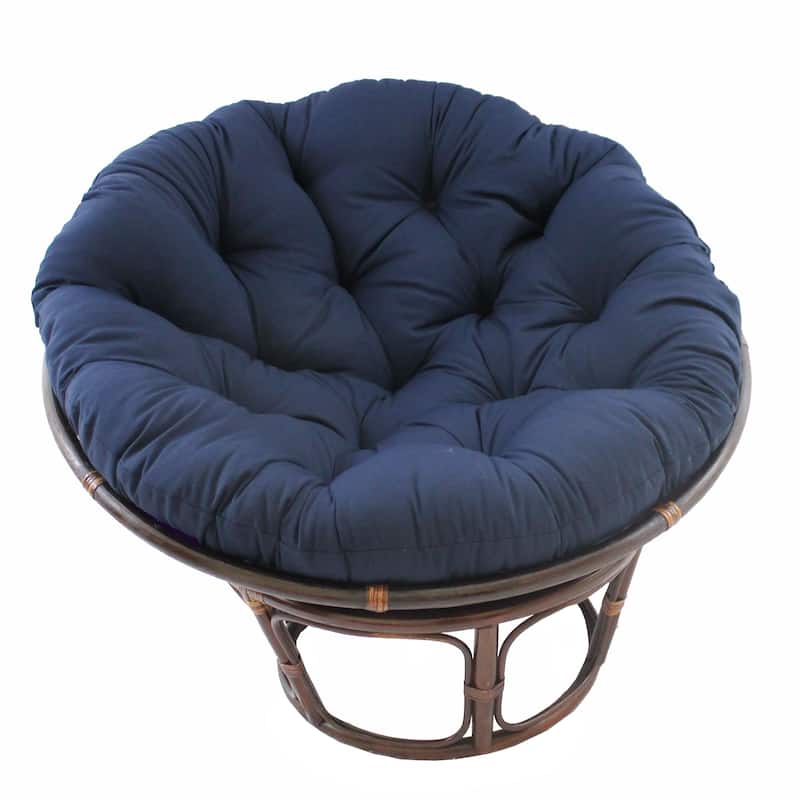 44-inch Solid Twill Papasan Cushion (Cushion Only) - Navy