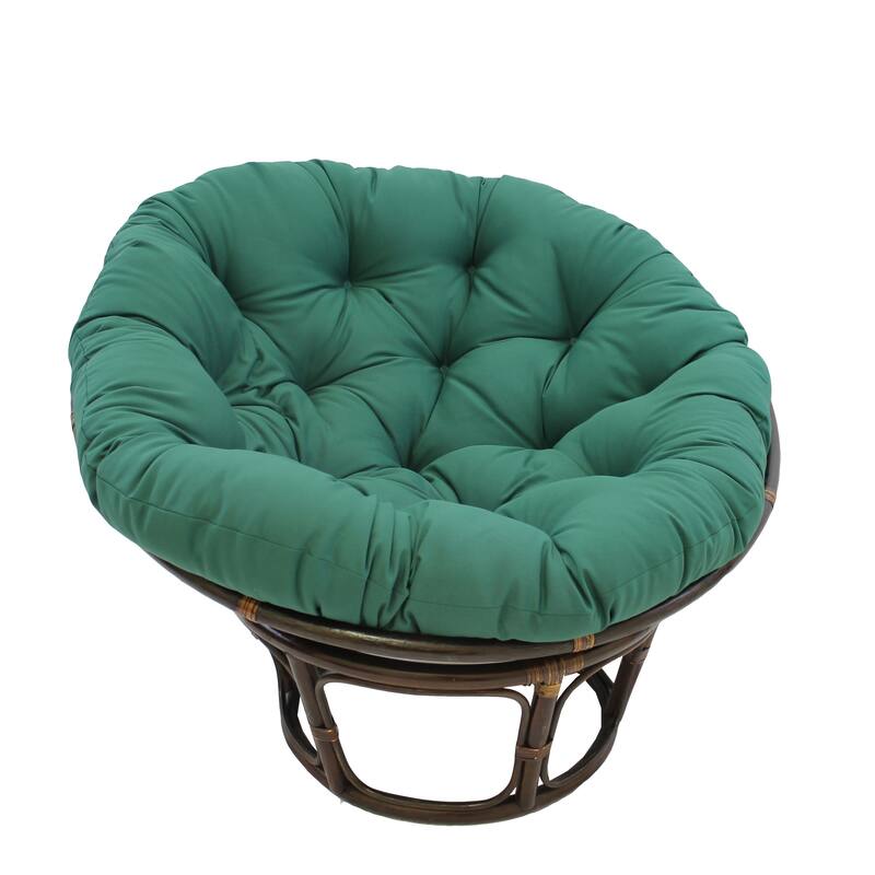 44-inch Solid Twill Papasan Cushion (Cushion Only) - Forest Green