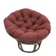 preview thumbnail 3 of 8, 44-inch Solid Twill Papasan Cushion (Cushion Only) Burgundy