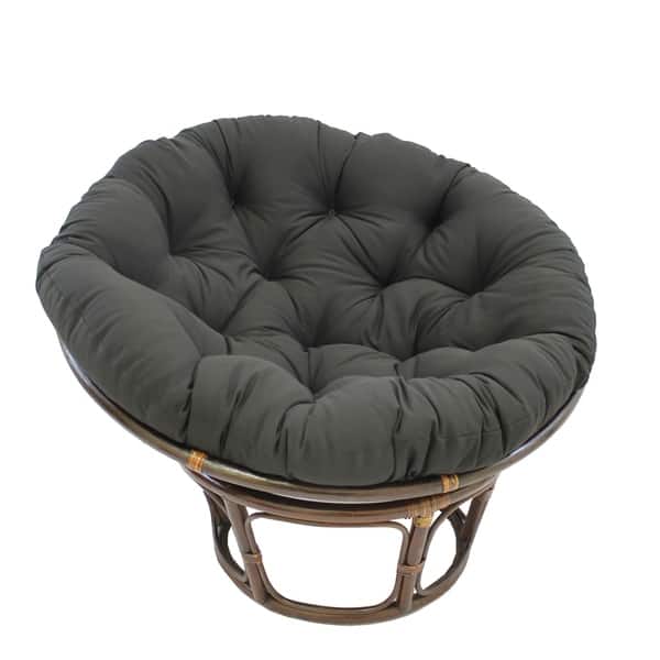 slide 2 of 3, 44-inch Solid Twill Papasan Cushion (Cushion Only) Black