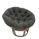 preview thumbnail 4 of 8, 44-inch Solid Twill Papasan Cushion (Cushion Only) Black
