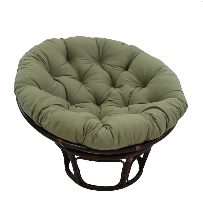 44-inch Solid Twill Papasan Cushion (Cushion Only) - Sage