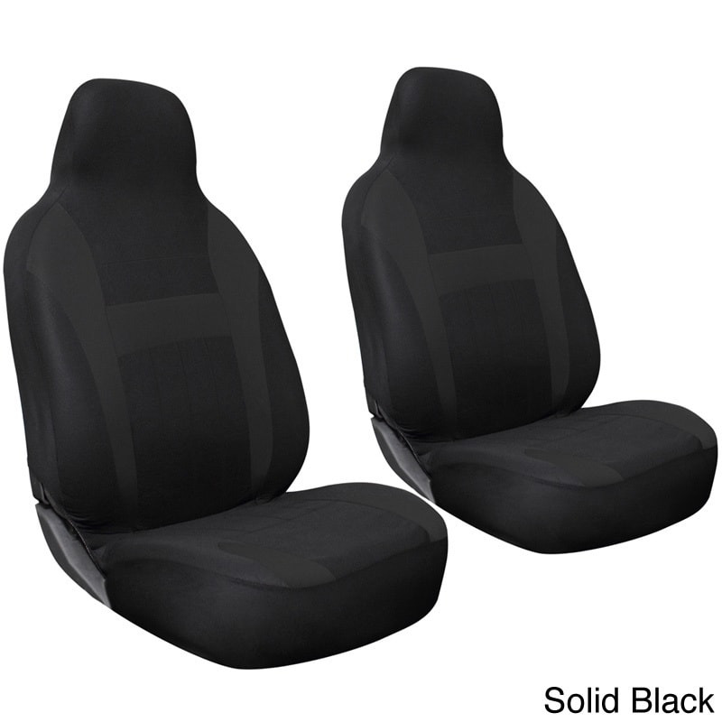 Oxgord 2 piece Integrated High Back Bucket Seat Cover Set For Two Front Chairs