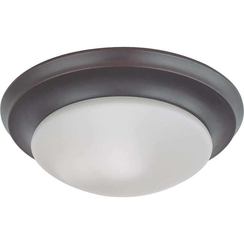 Nuvo Interior Home 1-light Mahogany Bronze Flush Mount Fixture