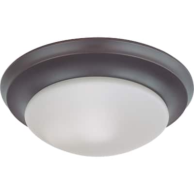 Nuvo Interior Home 1-light Mahogany Bronze Flush Mount Fixture