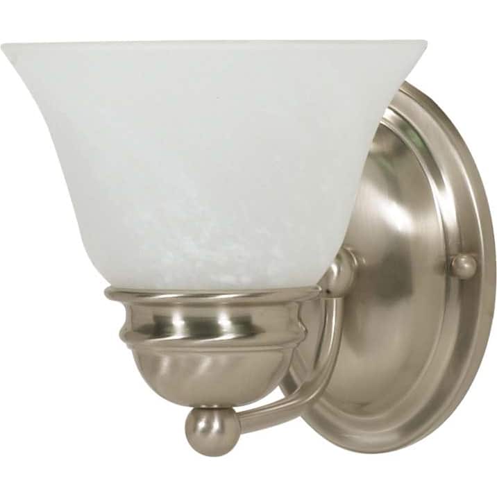 Nuvo Empire Indoor One-Light Brushed-Nickel Vanity Fixture - Silver