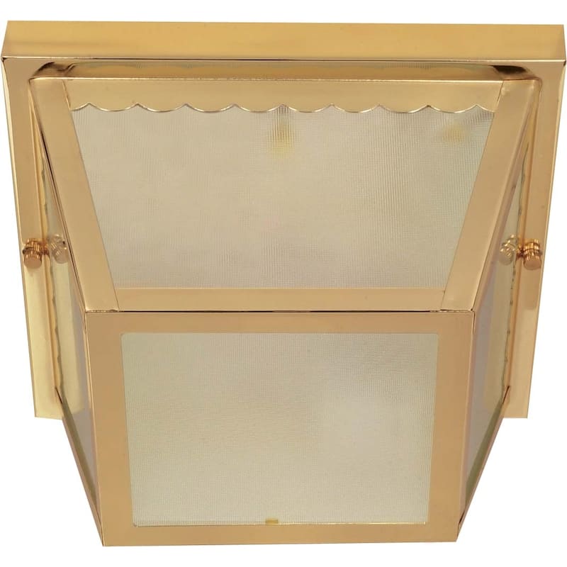 Nuvo 2-light Polished Brass Carport Flush Mount