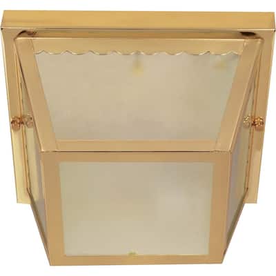 Nuvo 2-light Polished Brass Carport Flush Mount