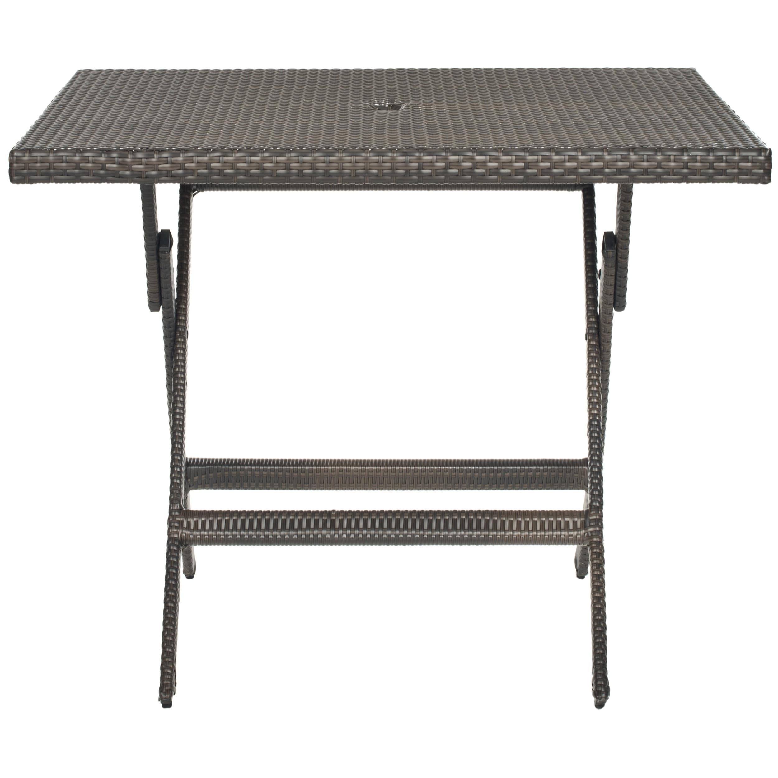 wicker outdoor folding table