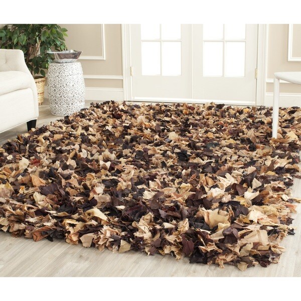 Safavieh Handmade Decorative Rio Shag Brown/ Multi Area Rug - 8' x 10'