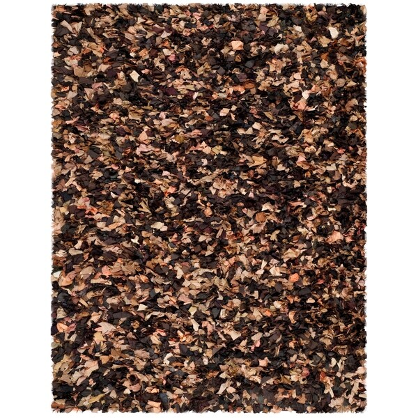 Safavieh Handmade Decorative Rio Shag Brown/ Multi Area Rug - 8' x 10'